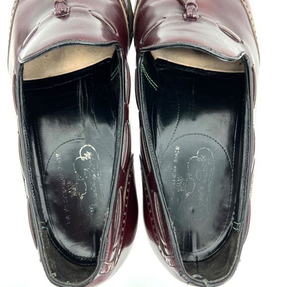 FLORSHEIM IMPERIAL Mens Cordovan Leather Tasseled Wing-Tip Slip-On Dress Shoes - Picture 6 of 9